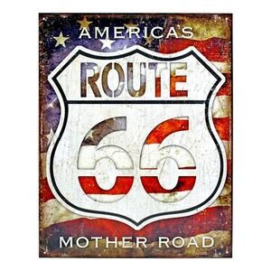 America's Mother Road Route 66 Tin Metal Sign Retro Vintage 16" x 12.5" New